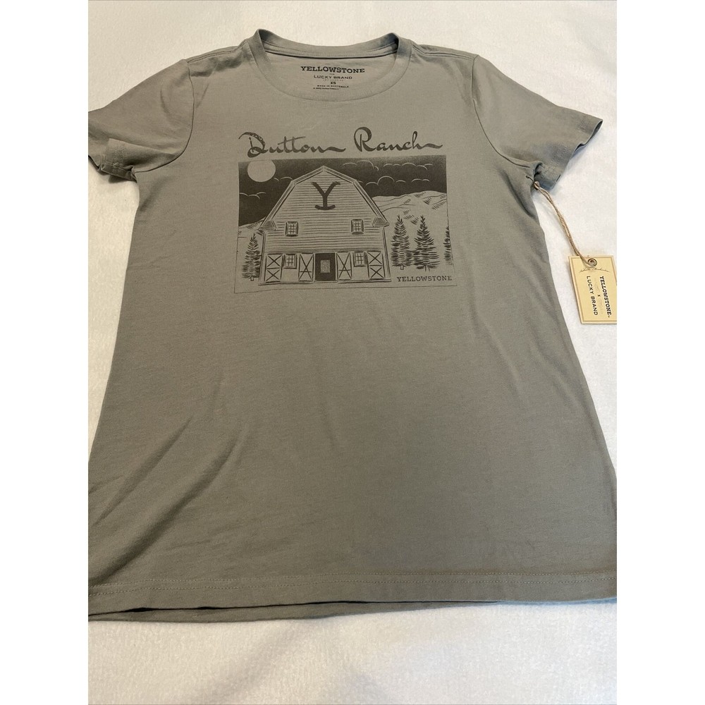 NWT Grey Yellowstone Dutton Ranch Lucky Brand Girl Jrs Shirt XS Licensed